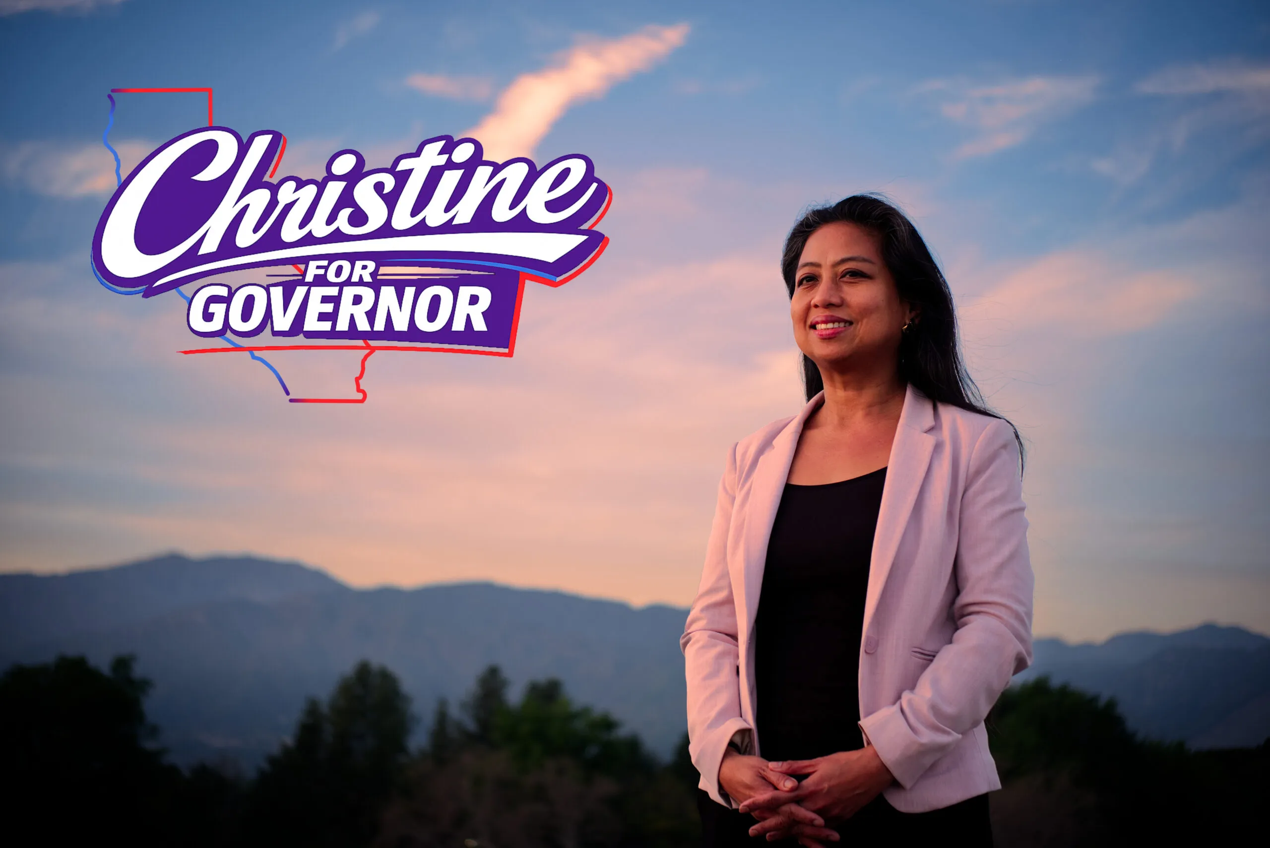 Christine for Governor campaign hero image.